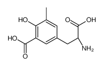 5-[(2S)-2-amino-2-carboxyethyl]-2-hydroxy-3-methylbenzoic acid Structure