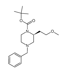 4-phenylmethyl-1-[(1,1-dimethylethoxy)carbonyl]-2(S)-(2-methoxyethyl)piperazine Structure