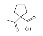 Cyclopentanecarboxylic acid, 1-acetyl- (9CI) Structure