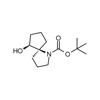 (5S,6S)-6-羟基-1-氮杂螺环[4.4]壬烷-1-羧酸叔丁酯结构式