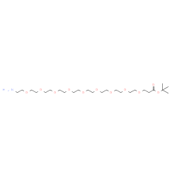 1-氨基-3,6,9,12,15,18,21,24,27-九氧杂三十烷-30-酸叔丁酯结构式