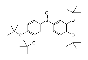 4-[3,4-bis[(2-methylpropan-2-yl)oxy]phenyl]sulfinyl-1,2-bis[(2-methylpropan-2-yl)oxy]benzene Structure
