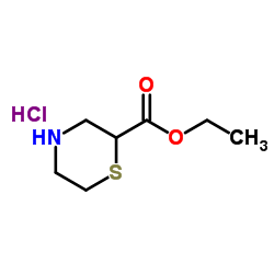 硫代吗啉-2-甲酸乙酯盐酸盐结构式