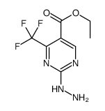 ethyl 2-hydrazinyl-4-(trifluoromethyl)pyrimidine-5-carboxylate结构式