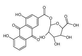 大黄酸4,5'－二羟蒽醌－2－羧酸酰基-β-D-葡萄糖醛酸苷结构式