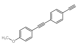 1-乙炔-4-((4-甲氧基苯基)乙炔)苯结构式