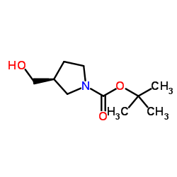 (S)-1-Boc-3-羟甲基吡咯烷结构式