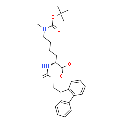 (R)-2-((((9H-芴-9-基)甲氧基)羰基)氨基)-6-((叔丁氧基羰基)(甲基)氨基)己酸图片