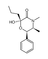 (2S,5S,6R)-2-propyl-2-hydroxy-4,5-dimethyl-6-phenylmorpholin-3-one Structure