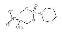 5-methyl-5-nitro-2-(1-piperidyl)-1,3-dioxa-2$l^C9H17N2O5P-phosphacyclohexane 2-oxide结构式