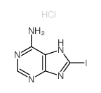 9H-Purin-6-amine,8-iodo-, hydrochloride (1:1) structure