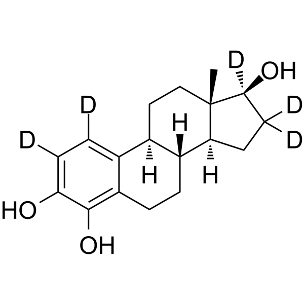 4-Hydroxy-17β-estradiol-1,2,16,16,17-d5 Structure