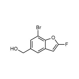 (7-溴-2-氟-苯并呋喃-5-基)甲醇结构式