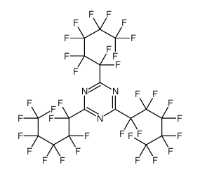 2,4,6-tris(1,1,2,2,3,3,4,4,5,5,5-undecafluoropentyl)-1,3,5-triazi ne Structure