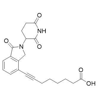 Lenalidomide-acetylene-C5-COOH Structure