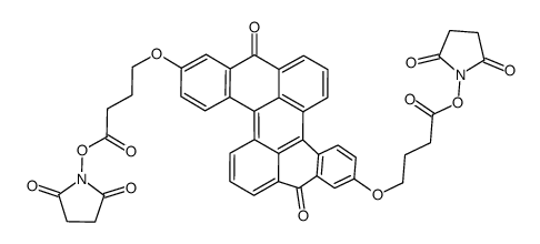 1,1'-[(8,16-Dihydro-8,16-dioxodibenzo[a,j]perylene-2,10-diyl)bis[oxy(1-oxo-4,1-butanediyl)oxy]]bis-2,5-pyrrolidinedione Structure