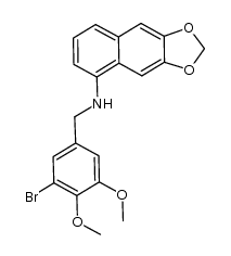 N-(3-bromo-4,5-dimethoxybenzyl)naphtho[2,3-d][1,3]dioxol-5-amine Structure