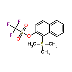 三氟甲磺酸1-(三甲基硅基)-2-萘酯结构式