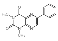 2,4(1H,3H)-Pteridinedione,1,3-dimethyl-6-phenyl- Structure