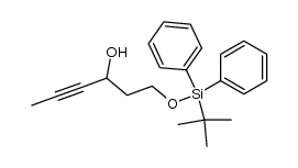 3-(tert-butyldiphenylsilyloxy)-4-hexyn-3-ol结构式