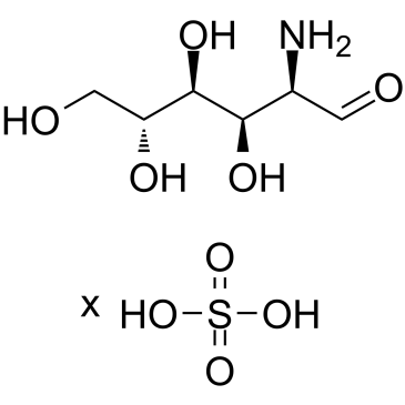 D-氨基葡萄糖硫酸钾盐结构式
