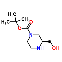 (S)-1-Boc-3-(hydroxymethyl)piperazine structure