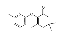 3,5,5-trimethyl-2-((6-methylpyridin-2-yl)oxy)cyclohex-2-enone结构式