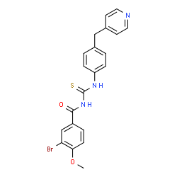 3-bromo-4-methoxy-N-{[4-(pyridin-4-ylmethyl)phenyl]carbamothioyl}benzamide Structure