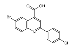 6-溴-2-(4-氯苯基)喹啉-4-羧酸结构式