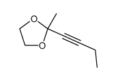1,3-Dioxolane, 2-(1-butynyl)-2-methyl- (9CI)结构式