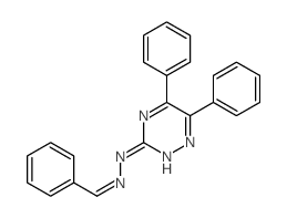 N-(benzylideneamino)-5,6-diphenyl-1,2,4-triazin-3-amine Structure