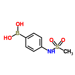 4-(甲基磺酰基氨基)苯硼酸结构式