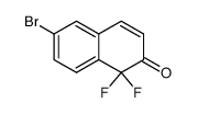 6-bromo-1,1-difluoro-1H-naphthalene-2-one结构式