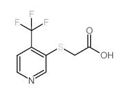 2-{[4-(三氟甲基)吡啶-3-基]硫基}-乙酸结构式