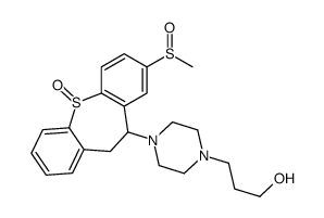 4-(10,11-二氢-8-(甲亚磺酰基)二苯并(b,f)硫杂卓-10-基)-1-哌嗪丙醇 S-氧化物结构式