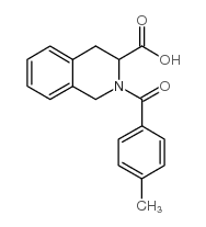 2-(4-甲基苯甲酰基)-1,2,3,4-四氢异喹啉-3-羧酸结构式