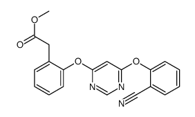 Methyl 2-(2-((6-(2-cyanophenoxy)pyrimidin-4-yl)oxy)phenyl)acetate Structure