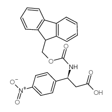 Fmoc-(S)-3-氨基-3-(4-硝基苯基)丙酸结构式