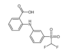 2-[3-(difluoromethylsulfonyl)anilino]benzoic acid结构式