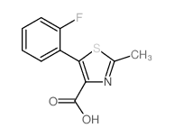 5-(2-fluoro-phenyl)-2-Methyl-thiazole-4-carboxylic acid Structure