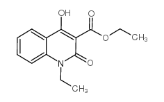 1-乙基-1,2-二氢-4-羟基-2-氧代-3-喹啉羧酸乙酯结构式