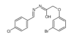 2-(3-bromophenoxy)-N-[(E)-(4-chlorophenyl)methylideneamino]acetamide结构式
