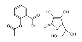 2-acetyloxybenzoic acid,2-[(1S)-1,2-dihydroxyethyl]-3,4-dihydroxy-2H-furan-5-one Structure