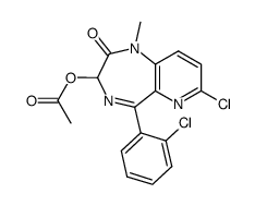 3-acetoxy-7-chloro-5-(2-chloro-phenyl)-1-methyl-1,3-dihydro-pyrido[3,2-e][1,4]diazepin-2-one Structure