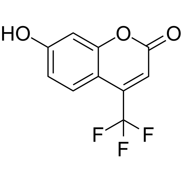 7-羟基-4-三氟甲基香豆素结构式