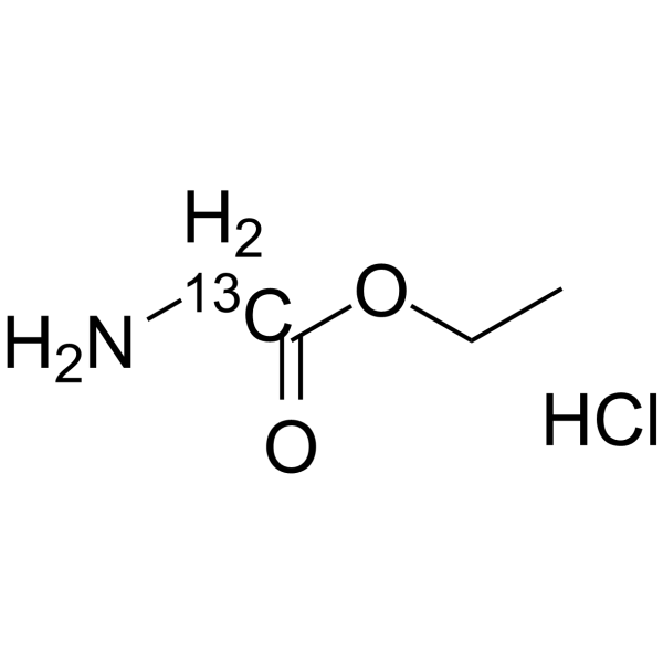 Glycine ethyl ester-13C hydrochloride结构式