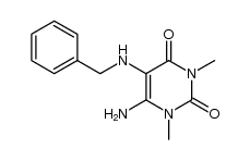 6-amino-5-benzylamino-1,3-dimethylpyrimidine-2,4(1H,3H)-dione Structure