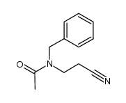 N-benzyl-N-(2-cyanoethyl)acetamide结构式
