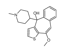 10-甲氧基-4-(1-甲基-4-哌啶基)-4H-苯并[4,5]环庚三烯并[1,2-B]噻吩-4-醇结构式