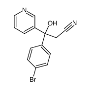 3-(4-bromophenyl)-3-hydroxy-(3-pyridyl)propionitrile结构式